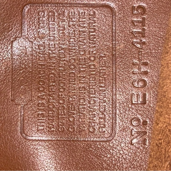 Vintage Coach Whitney Crossbody Tan Leather Saddle Flap Shoulder Bag #4115 - Picture 6 of 7